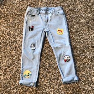 Gap Girls Emoji Jeans 7 Plus